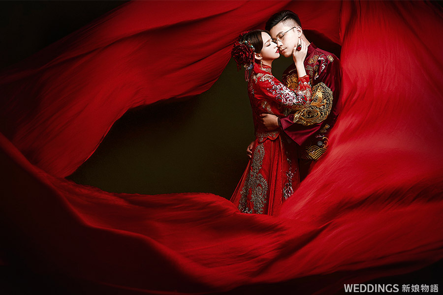 中國風婚紗造型,龍鳳掛造型,龍鳳掛髮型,秀禾服造型,中式新娘髮型,中式婚紗