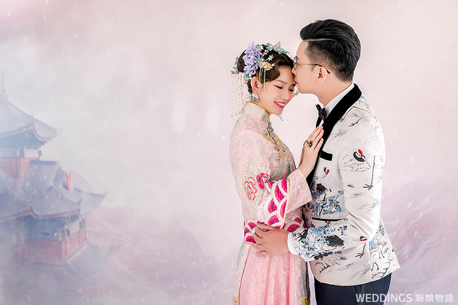 中國風婚紗造型,龍鳳掛造型,龍鳳掛髮型,秀禾服造型,中式新娘髮型,中式婚紗